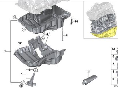 宝马330I发动机油底壳 BMW 8611694